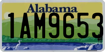 AL license plate 1AM9653