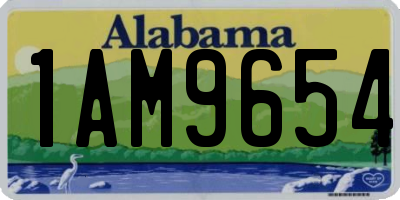 AL license plate 1AM9654