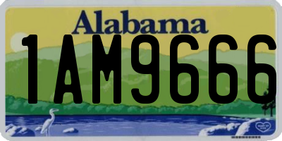 AL license plate 1AM9666