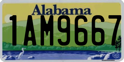 AL license plate 1AM9667