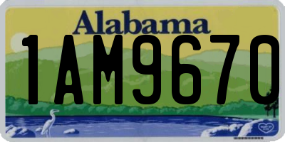 AL license plate 1AM9670
