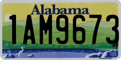 AL license plate 1AM9673