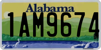 AL license plate 1AM9674