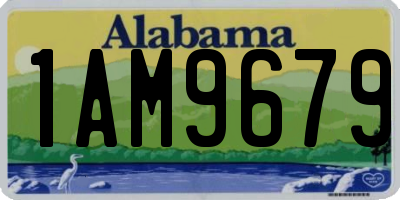 AL license plate 1AM9679