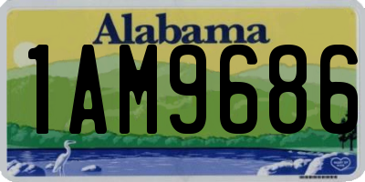 AL license plate 1AM9686