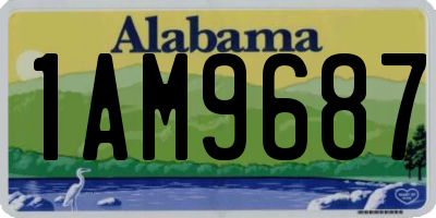 AL license plate 1AM9687