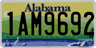 AL license plate 1AM9692