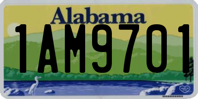 AL license plate 1AM9701