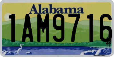 AL license plate 1AM9716