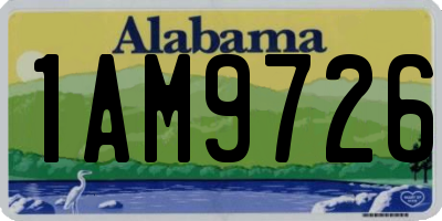 AL license plate 1AM9726