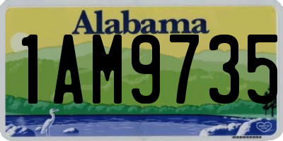 AL license plate 1AM9735
