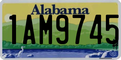 AL license plate 1AM9745