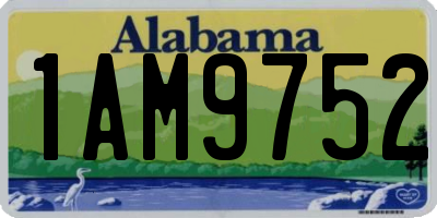 AL license plate 1AM9752