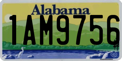 AL license plate 1AM9756