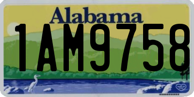 AL license plate 1AM9758