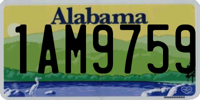 AL license plate 1AM9759