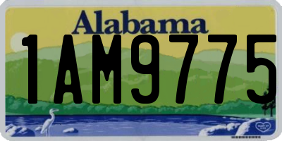 AL license plate 1AM9775