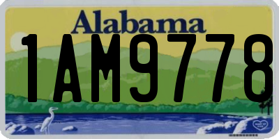 AL license plate 1AM9778
