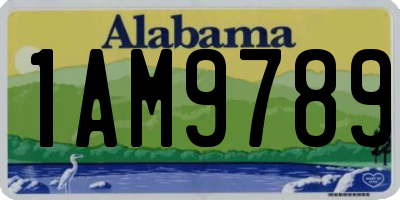 AL license plate 1AM9789