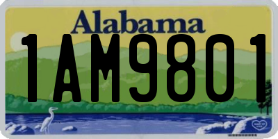 AL license plate 1AM9801