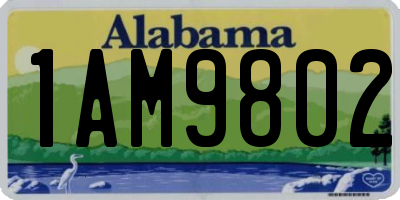 AL license plate 1AM9802