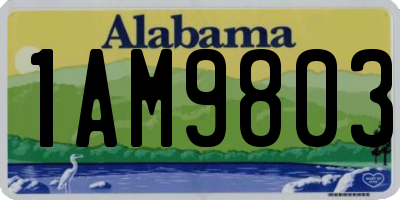 AL license plate 1AM9803