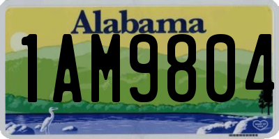 AL license plate 1AM9804