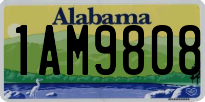 AL license plate 1AM9808