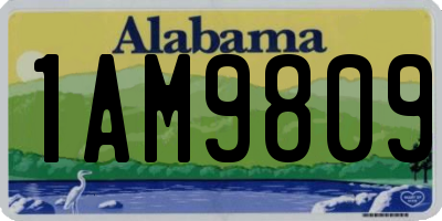AL license plate 1AM9809