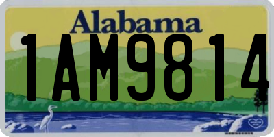 AL license plate 1AM9814