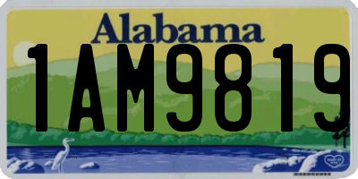 AL license plate 1AM9819
