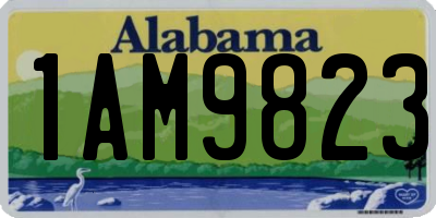 AL license plate 1AM9823
