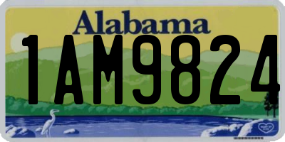 AL license plate 1AM9824