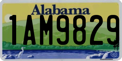AL license plate 1AM9829