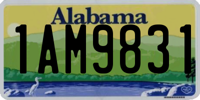 AL license plate 1AM9831