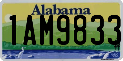 AL license plate 1AM9833