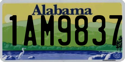 AL license plate 1AM9837