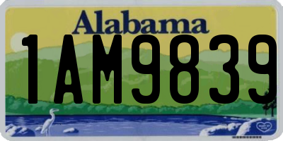AL license plate 1AM9839
