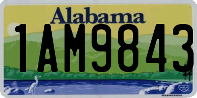 AL license plate 1AM9843