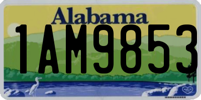 AL license plate 1AM9853