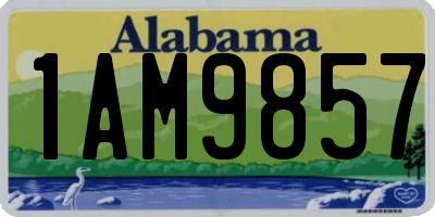 AL license plate 1AM9857