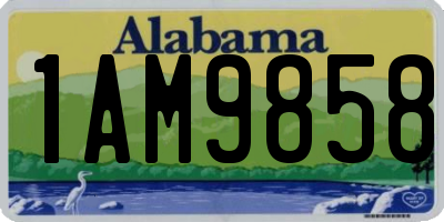 AL license plate 1AM9858