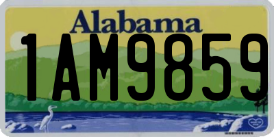 AL license plate 1AM9859