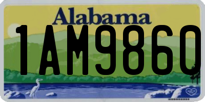 AL license plate 1AM9860