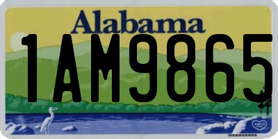 AL license plate 1AM9865