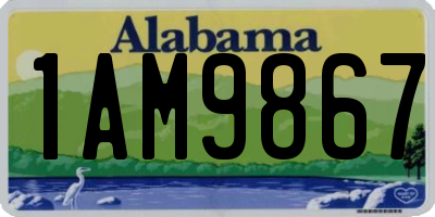AL license plate 1AM9867