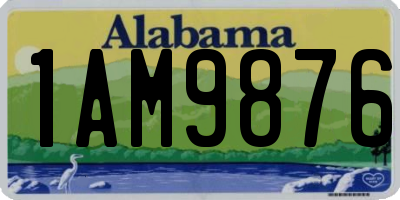 AL license plate 1AM9876