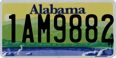 AL license plate 1AM9882