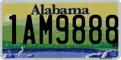 AL license plate 1AM9888