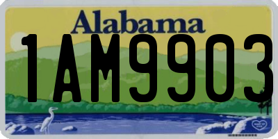 AL license plate 1AM9903